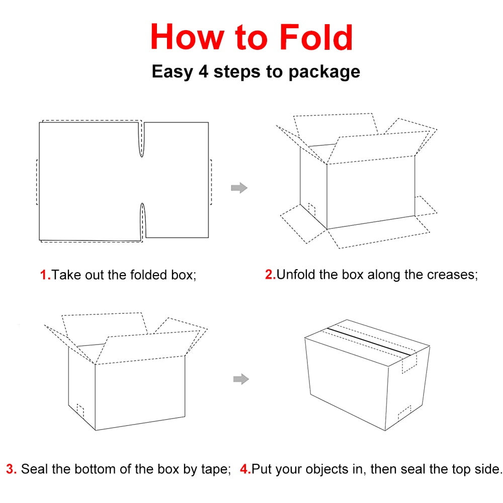 CH-BOX 8x8x8 Inches of Shipping Boxes (25 Pack), Small Corrugated Cardboard Mailers, Oyster White