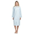 thumbnail image 2 of Casual Nights Women's Zipper Front Jacquard Terry Fleece Robe Duster - Blue - X-Large, 2 of 4