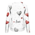thumbnail image 5 of Viikei Womens Blouse and Tops Casual,Sweatshirts for Women Oversized,Women's Fall and Winter Valentine's Day Print Casual Long Sleeved Round Neck Hooded Sweatshirt Tops Blouse White S, 5 of 5