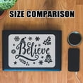 thumbnail image 3 of Christmas Believe Stencil 8.3x11.7inch Christmas Hats Holly Snowflakes Stencil Balls Bells Stars Stencil Word Believe Stencil Christmas Decoration Templates for Wall Tiles Floor Paper White DIY, 3 of 9