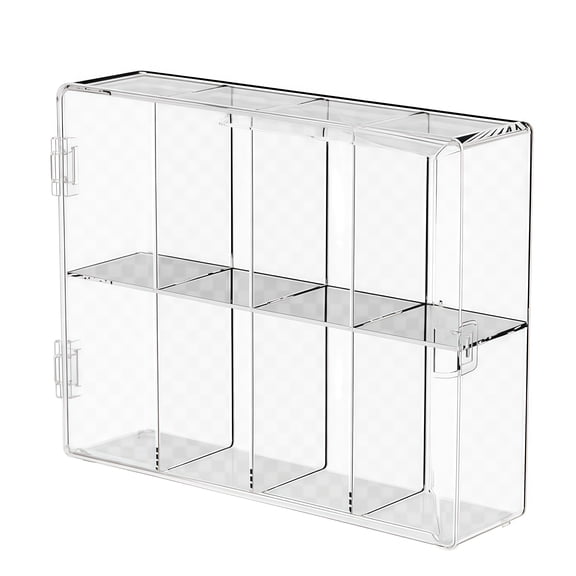 Eight-Grid Collectible Toy Display Case Clear Organizer for Mini Figures