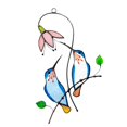 thumbnail image 1 of OUSITAID Colorful Stained Glass Window Panel Garden Decoration 7”x5.5”, 1 of 3