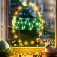 thumbnail image 5 of 2 Pcs Easter Decor​ LED Light Egg Shape Window Hanging Yellow Outline Green Wave Strip White Suction Hook Festive Glow Easter Window Decor, 5 of 8