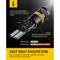 thumbnail image 3 of AUXITO 194 LED Light Bulb, Amber Yellow 168 2825 W5W T10 Wedge 24-SMD 3014 Chipsets LED Replacement Bulbs for Car Dome Map License Plate Side Marker Lights, Pack of 2, 3 of 7