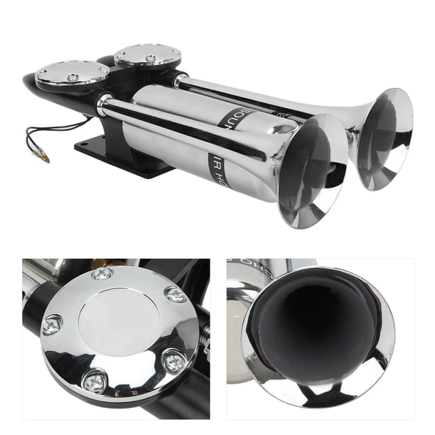Bocina De Aire Para Automóvil, Bocina De Altavoz Portátil Súper Ruidosa De aleación De Zinc Sin Oxidación, Plateada Para Tren, Barco Y Camión