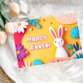 thumbnail image 4 of Wanfds 10 Piece Happy Easter Cards Colorful Eggs Rabbits For 2025 Easter Assortment Note Card Spring Greeting Cards For Party Spring Holiday 5 Designs For Gifts(A), 4 of 6