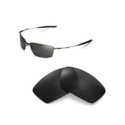 Walleva Black Polarized Replacement Lenses for Oakley Square Whisker Sunglasses