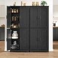 thumbnail image 7 of Modern 70" Kitchen Pantry Cabinet - Tall Storage Cupboard for Bathroom, Dining Room & Living Room，Black, 7 of 7