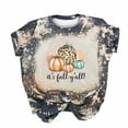 thumbnail image 1 of T-Shirt Décontracté à Manches Courtes pour Femmes, Impression Numérique, Col Rond, Ample, 1 of 1