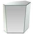 thumbnail image 3 of Capella Mirrored Abstract Geometric End Table Silver, 3 of 7
