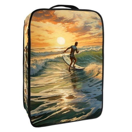 

Surfing in Summer Premium Polyester Shoe Containers - Organize Your Footwear with 23x31cm/9x12in Storage Boxes