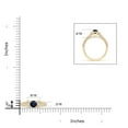 thumbnail image 5 of ANGARA Natural Vintage Inspired Round Sapphire & Diamond Three Stone Ring in 14K Yellow Gold for Women (Size-5mm) | September Birthstone, Anniversary, Jewelry Gift for Women | Natural Sapphire Ring, 5 of 9