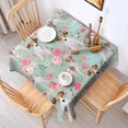 thumbnail image 2 of Jack Russell Terrier Dog and Flower Square Tablecloth,Waterproof Square Table Cover,Wipeable Spillproof Washable Table Cover for Home Kitchen Party Decor 42"X42"(107x107cm), 2 of 6