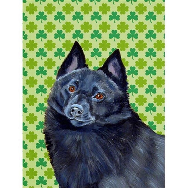 LH9204GF Schipperke Drapeau Portrait de la Saint-Patrick - Taille Jardin