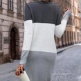 thumbnail image 3 of Suéter de punto con cuello en V para mujer, estilo europeo y americano, con contraste de primavera y otoño, 3 of 6