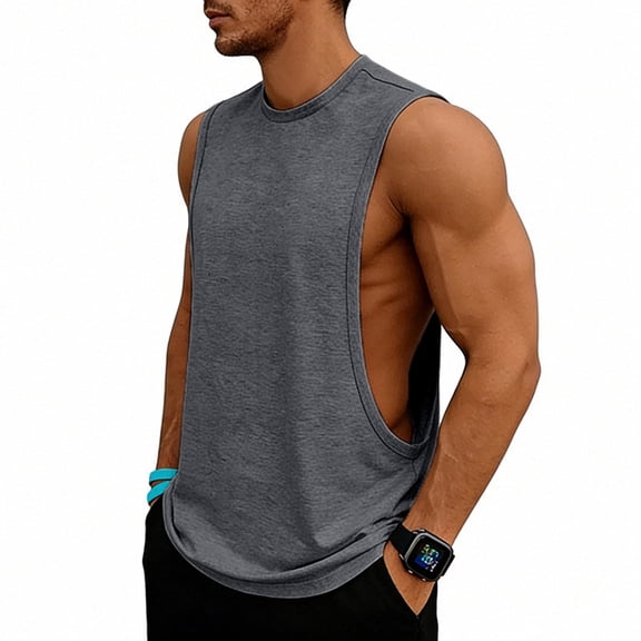 Men Workout Tank Top Gym Bodybuilding Sleeveless Muscle T Shirts