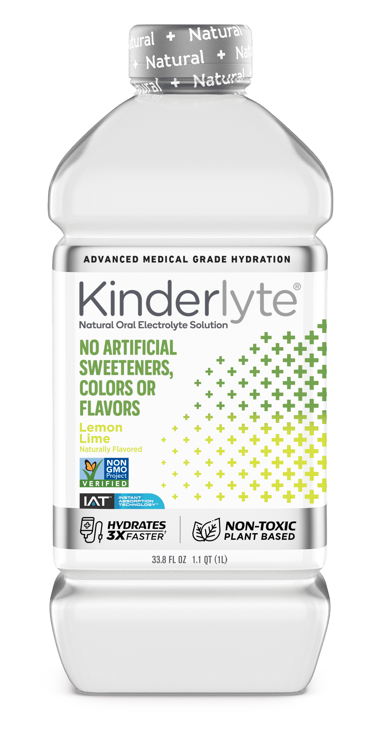 Kinderlyte Advanced Hydration Electrolyte Solution, Lemon Lime, 33.8 fl oz Bottle