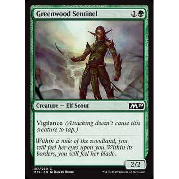 MtG Core Set 2019 Greenwood Sentinel #187