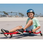 EzyRoller: Spinner - Bravo Red - Ride-On Scooter, Cambering Motion, 360 Degree Turns, Pedal Free Cart, Extendable Frame, 154lb Cap, Kids-Teens Ages 4+