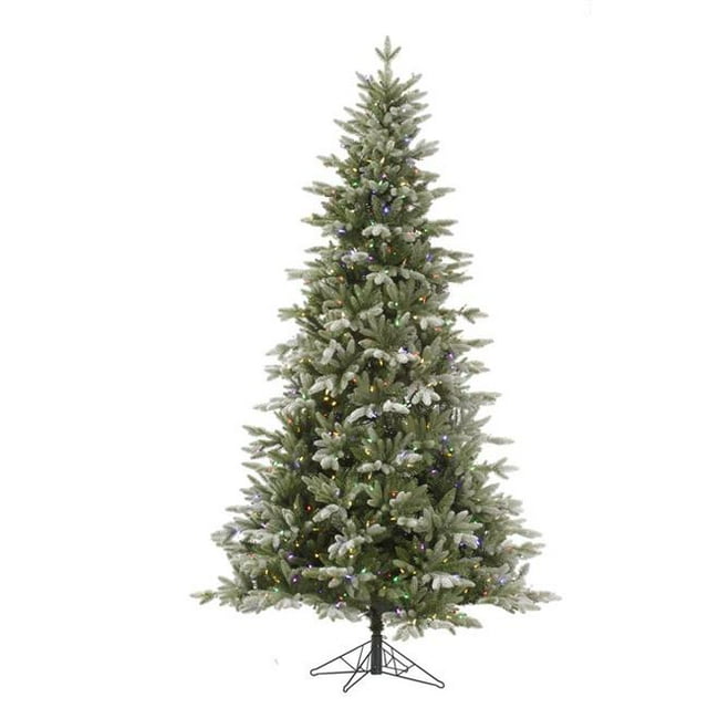 Vickerman A141682LED 9 ft. x 63 in. Frosted Balsam Fir Artificial Christmas Tree with 1050 Multi-Colored LED Light