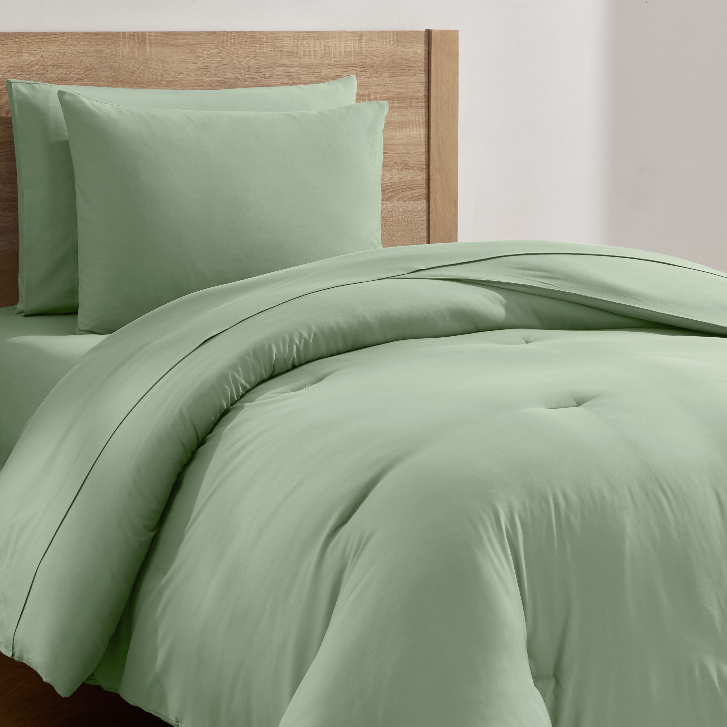 LammaLoe Twin Comforter Sets, 5 Piece Bed in a Bag, Ultra Soft Bedding Comforter Set with Sheets, All Season Bed Set, Sage Green
