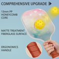 thumbnail image 4 of Pickleball Paddles Set Of 1, Fiberglass Surface, World Map Print, 1 Paddle, 2 Balls & Bag, 4 of 5