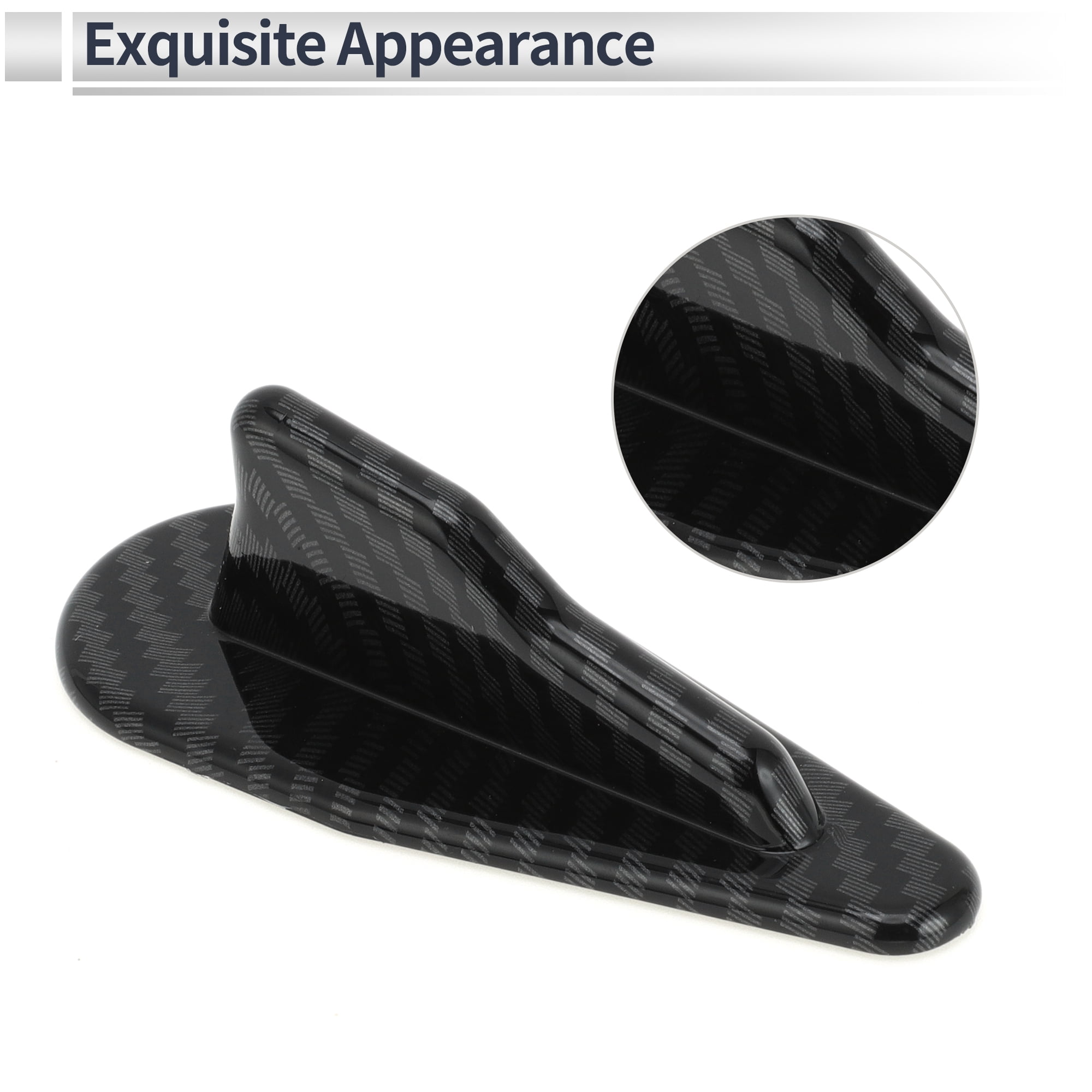 Unique Bargains Universal Shark Fin Dummy Antenna Mount 3.1" Aerial Black 3.1"