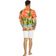 thumbnail image 4 of HAPPY BAY Men's Hawaiian Shirts Short Sleeve Button Down Shirt Mens Hawaii Shirts Boho Holiday Casual Summer Beach Shirts for Men Funny S Landscape, Orange, 4 of 6
