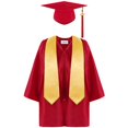 thumbnail image 2 of FAOWME Kindergarten Tassel Sash Boys Graduation Size For Child Cap Girls Set With 2025 Graduation Gown Preschool Unisex Girls Tops Tees & Shirts Red 2-3 Years, 2 of 7