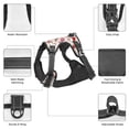 thumbnail image 3 of Vsdgher Dachshund And Eiffel Tower Pattern Dog Harness,No Pull Pet Harness with Soft Padded Handle,Adjustable Reflective Vest with 2 Buckles,4 Slide Buckles,S-XL Medium, 3 of 5