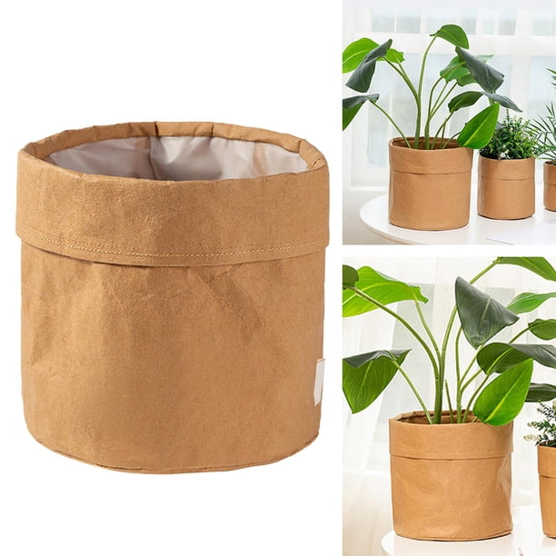 Bolsa de papel Kraft para comestibles, macetas de jardín reutilizables para organizar alimentos, frutas, cosméticos, macetas, despensas ecológicas SG Baoblaze bolsas de papel kraft