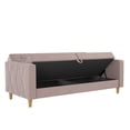 thumbnail image 4 of Futon avec rangement Liberty de CosmoLiving, velours rose poudré, 4 of 9