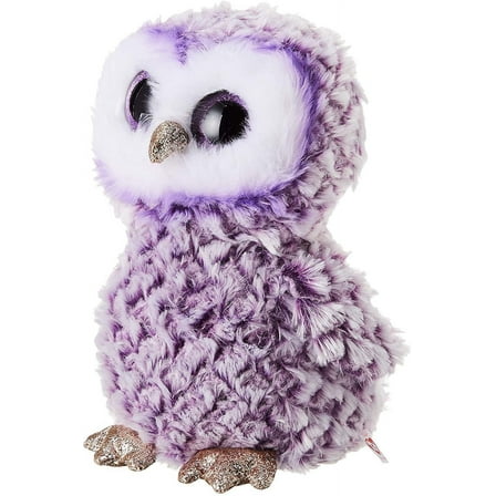 TY Beanie Boos - MOONLIGHT the Purple Owl (Glitter Eyes)(Medium Size - 9 inch)