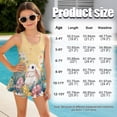 thumbnail image 5 of DISNIMO Bunny Daisy Print Girls One Piece Swimsuit Easter Egg Printed Sleeveless Skirted Bathing Suit Soft Stretch Swim Dress Size 3-13T, 5 of 8
