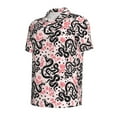 thumbnail image 2 of Balery Black Snake Printed Men’s Short Sleeve Polo Shirt, Midweight Men's Shirt,Golf Polo shirts -4X-Large, 2 of 9