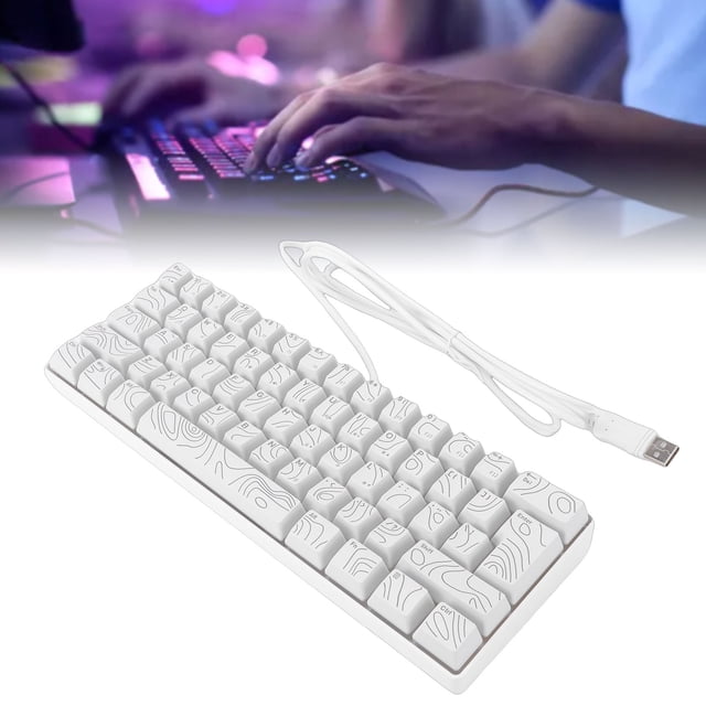 Teclado Mecánico Con Cable De 61 Teclas, Teclado Para Juegos Retroiluminado 60% RGB, Teclado De Computadora Compacto Ergonómico Para Trabajo Y Juegos