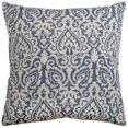 thumbnail image 1 of HomeRoots 403192 Blue Natural Distressed Damask Throw Pillow, Navy, 1 of 1