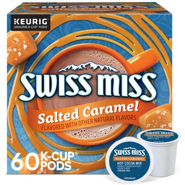 Swiss Miss Salted Caramel Hot Cocoa -  Single Serve K-Cup Pods - 60 Ct