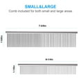 thumbnail image 4 of 2 Pack Dog Combs with Rounded Ends Stainless Steel Teeth, Cat Comb for Removing Tangles and Knots, Professional Grooming Tool for Long and Short Haired Dog, Cat and other pets, 6.3IN/7.4IN, 4 of 6