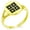 Gold, variant on Stainless Steel Kyogoku Samurai Crest Minimalist Oval Top Polished Statement Signet Ring