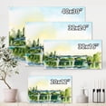 thumbnail image 4 of Landscape With Old Bridge Over River In The Countryside 32 in x 24 in Painting Canvas Art Print, by Designart, 4 of 4