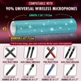 thumbnail image 2 of HAHDAXIA Lake Blue Mic Sleeve, 58A Handle Cover Replacement Decorative Sleeve, Rhinestones Microphone Handle Protector, Crystal Cover Compatible with Wired Microphone Beta 58a SM58 (Mic Not I, 2 of 7