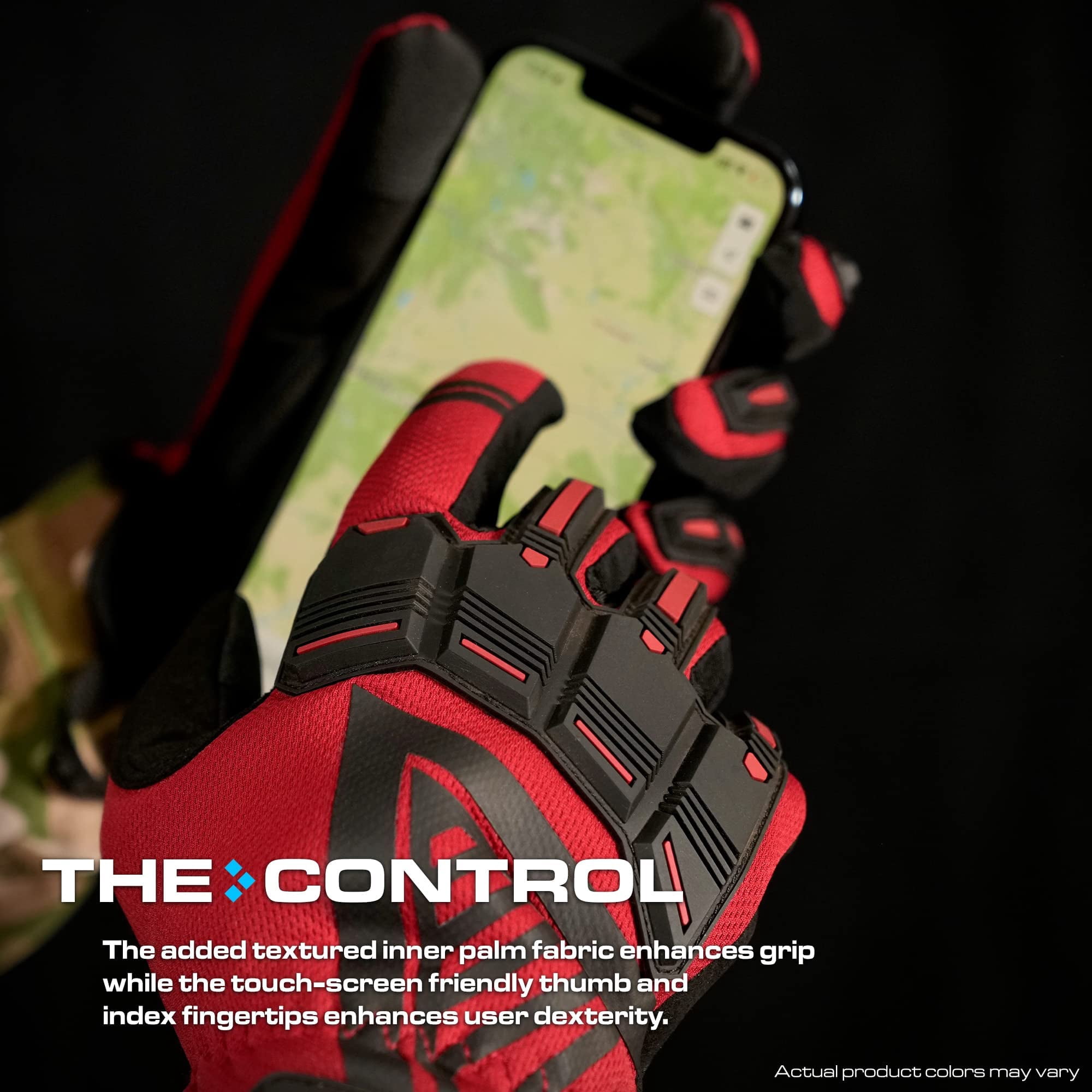 Glove Station - Impulse Guard Gloves for Men - Touch Screen Gloves Working Gloves Ideal for Sports & Outdoors, Motorcycle - Red, XX-Large