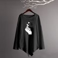 thumbnail image 4 of Camiseta de manga larga con cuello redondo y estampado informal a la moda de verano para mujer Fridja  fjkfkj1639, 4 of 4