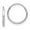 Colorname Hoopear: White / 10x10mm, variant on 14k Yellow Gold Endless Hoop Earrings - .4 Grams - Measures 17x17mm