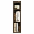 thumbnail image 3 of Furinno FULDA 3-Tier Narrow Bookshelf 8-In Width Storage Shelf Amber Pine, 3 of 5