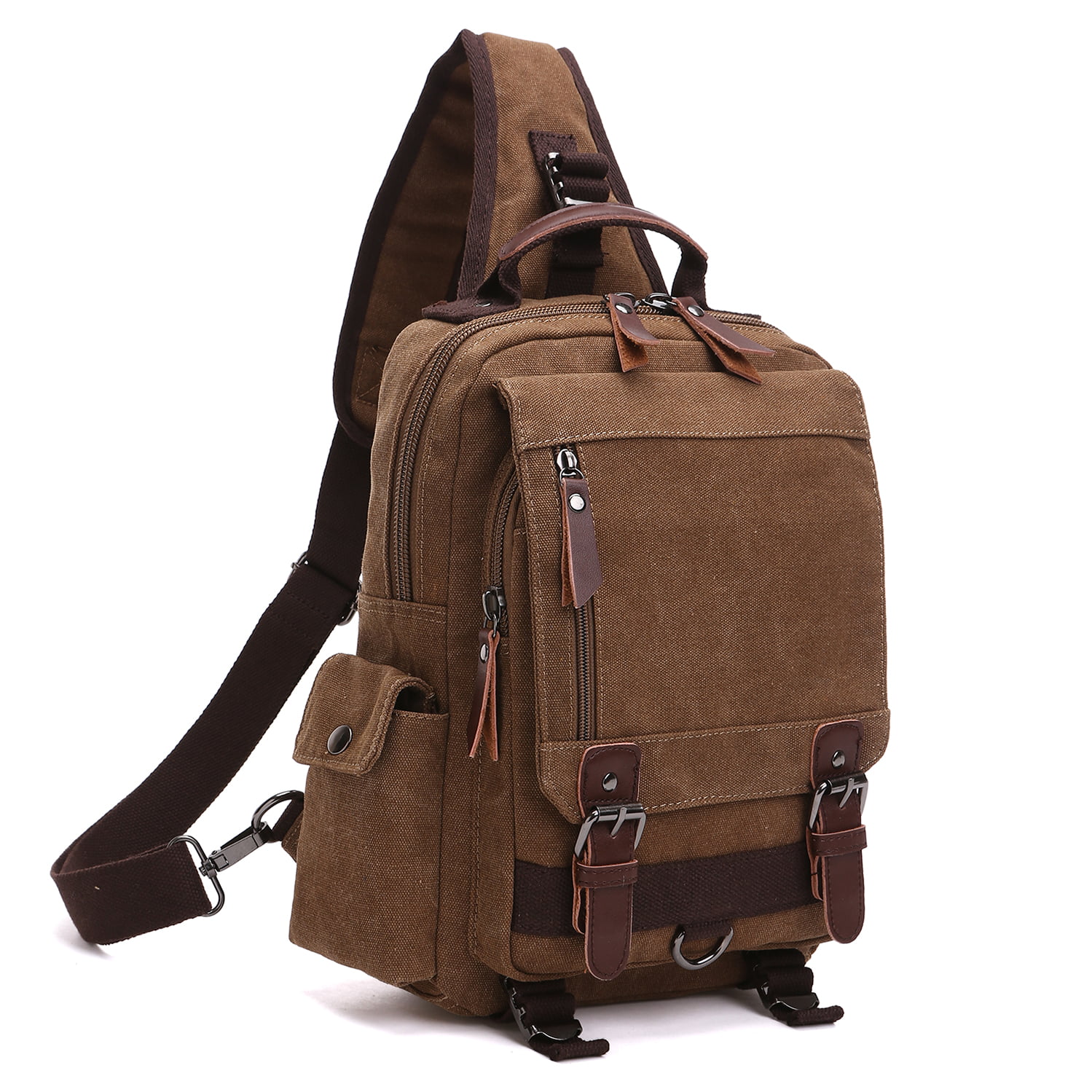 Dasein - Dasein Unisex Lightweight Multi Pockets Canvas Small Day Bag ...