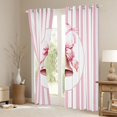 thumbnail image 3 of Homewish Girly Xmas Bell Black Out Curtains for Girl, Kawaii Christmas Ribbon Curtains Pack of 2 (42x63 Each), Chic Stripe Abstract Bedroom Curtains, Window Curtains Decor, 3 of 6