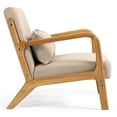 thumbnail image 3 of BIGWOO Leisure Sofa with Solid Wood Armrest Modern Chair, Single Seat Beige, 3 of 8
