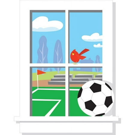 RoomMates Soccer Practice Peel & Stick Windows